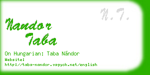 nandor taba business card